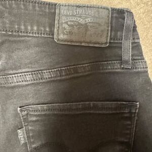 LEVIS 721 High Rise Skinny Womens Black Jeans 29